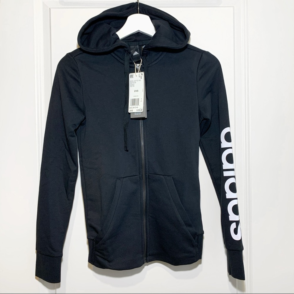 ADIDAS | Black Front Zip Jacket NEW